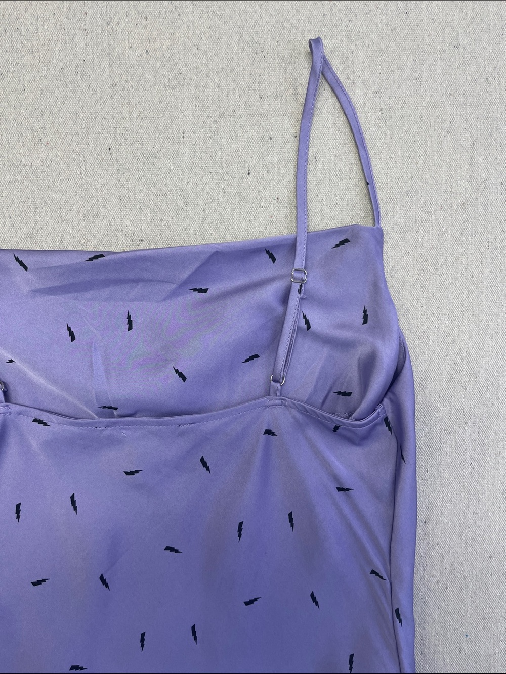 Forever 21 Lavender Satin Slip Dress Small Cowl Neck Mini Party Dress - Picture 11 of 14